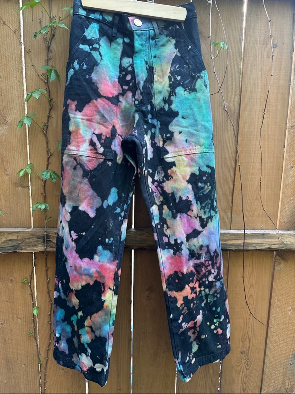 Big Bud Press Black Multicolor Tie-Dye Utility Pants